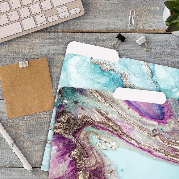 Marble Designs 1/3 Cut Tab Heavyweight Letter Size (9.5" x 11.5") 12 Pack - Picture 2 of 3